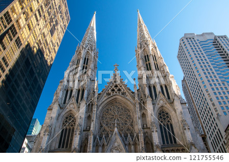 St. Patrick's Cathedral on Fifth Avenue in New York City, Manhattan, NYC, NY, USA St. Patrick's Cathedral on Fifth Avenue in New York City, Manhattan, NYC, NY, USA 121755546