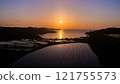 Sunset over rice terraces 121755573