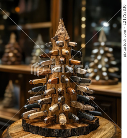 Sharp knives christmas decoration symbol fear store shelves 121755830