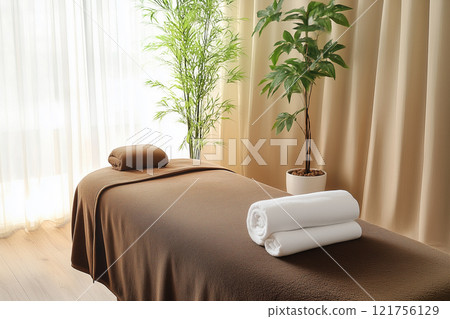 美容院。時尚乾淨的美容水療中心 121756129