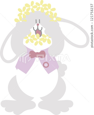 happy easter valentines day festival with animal pet bunny rabbit and flower, pastel color, flat png illustration cartoon character happy easter valentines day festival with animal pet bunny rabbit and flower, pastel color, flat png illustration cartoon character 121758237
