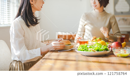 Two people having a meal Two people having a meal 121758764