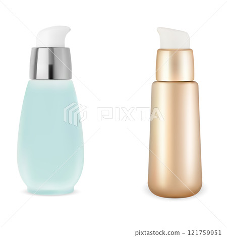 Small airless pump dispenser bottle vector mockup Small airless pump dispenser bottle vector mockup 121759951
