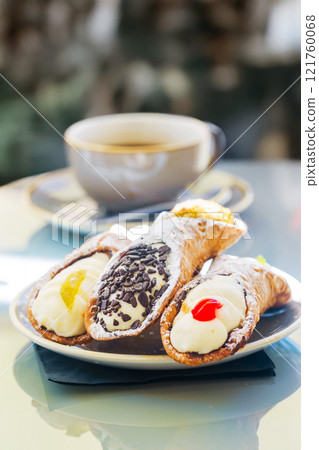plate of Sicilian Cannoli 121760068