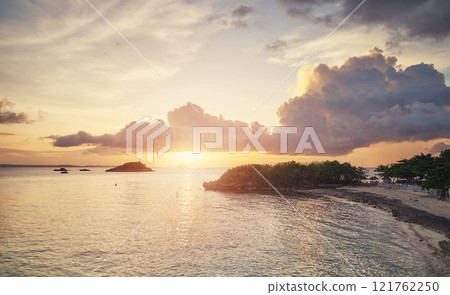 Beautiful sunset on Malapascua Island, Philippines. 121762250