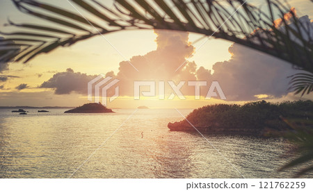 Beautiful sunset on Malapascua Island, Philippines. Beautiful sunset on Malapascua Island, Philippines. 121762259