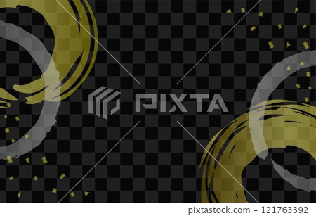 日式金銀畫筆描邊設計背景素材 日式金銀畫筆描邊設計背景素材 121763392