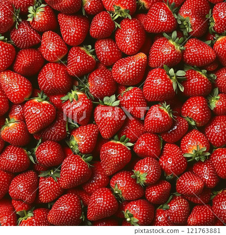 background of red strawberries 121763881
