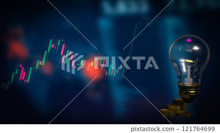 The Light Bulb and coins for Business concept 3d Rendering. The Light Bulb and coins for Business concept 3d Rendering. 121764699