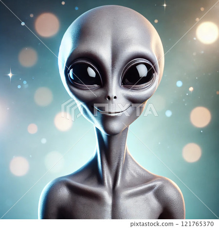 Smiling Space Alien 121765370