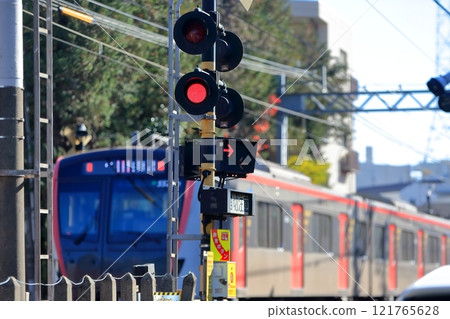 Railroad crossing alarm image 121765628