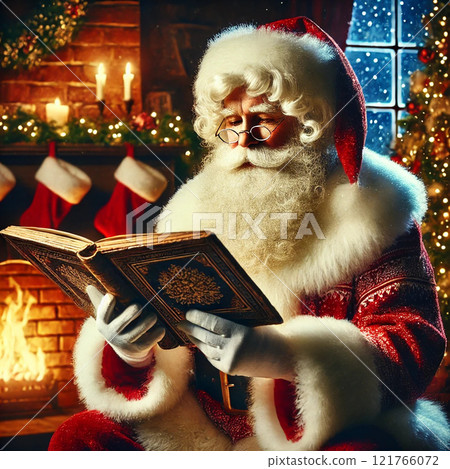 Santa Claus reading 121766072