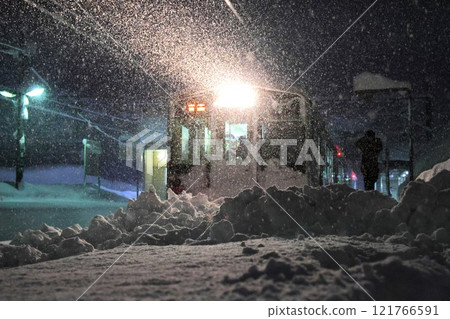 [JR East] 701 series train in heavy snow (Ou Main Line: Daisyaka Station) 121766591