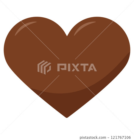 心形巧克力插圖，情人節巧克力圖標 121767106