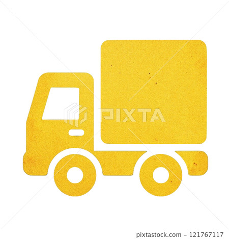 簡單的卡車插畫(金) 簡單的卡車插畫(金) 121767117