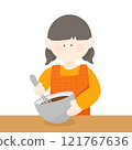 情人節那天女孩做糖果 121767636