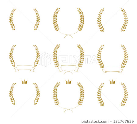簡單的金桂冠框架集向量 簡單的金桂冠框架集向量 121767639