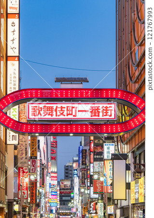"Tokyo" Shinjuku Kabukicho Ichibangai at night 121767993