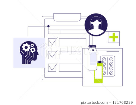 AI-Driven Personalized Treatment Plans abstract concept vector illustration. 121768259