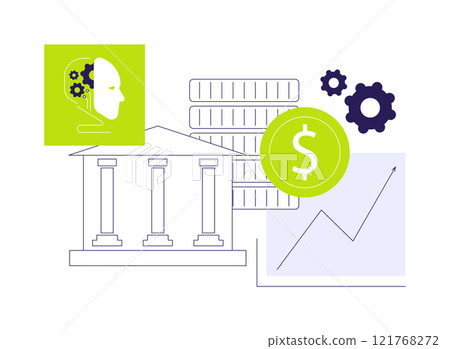 AI-Backed Wealth Management and Advisory abstract concept vector illustration. AI-Backed Wealth Management and Advisory abstract concept vector illustration. 121768272