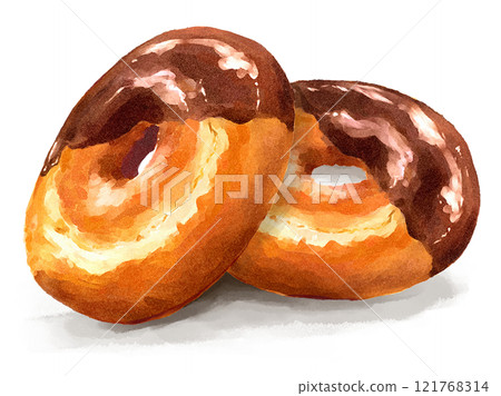 Chocolate old fashioned hand drawn illustration 121768314