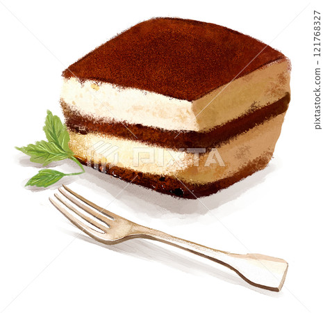 提拉米蘇手繪插畫 121768327