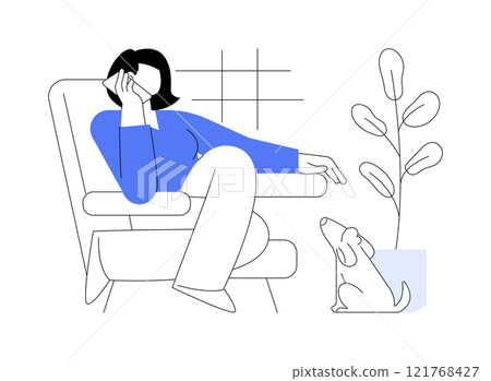 Talking to a friend isolated cartoon vector illustrations. Talking to a friend isolated cartoon vector illustrations. 121768427