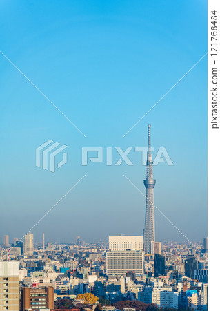 View of Tokyo Skytree from the observation deck of Bunkyo Civic Center, Tokyo View of Tokyo Skytree from the observation deck of Bunkyo Civic Center, Tokyo 121768484