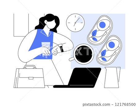 Being late isolated cartoon vector illustrations. 121768500