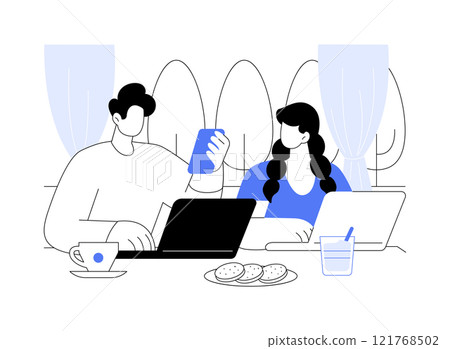 Busy morning isolated cartoon vector illustrations. Busy morning isolated cartoon vector illustrations. 121768502