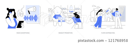 Brand promotion isolated cartoon vector illustrations se 121768958