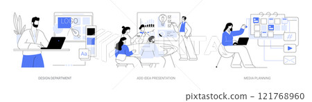 Advertising agency isolated cartoon vector illustrations se 121768960