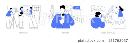 Journalism isolated cartoon vector illustrations se 121768967