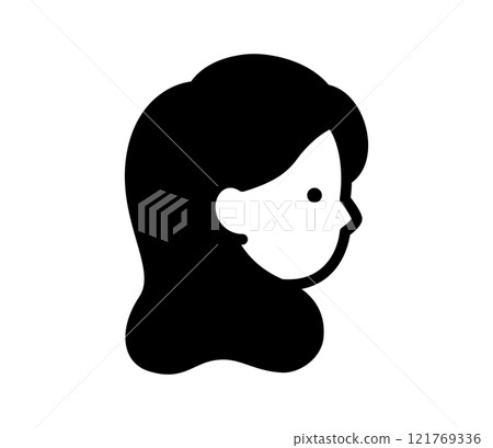 Simple female profile icon illustration vector Simple female profile icon illustration vector 121769336