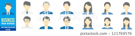 商務人士向量圖示集 121769576