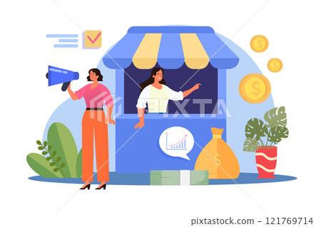 Business people working outdoors together Business people working outdoors together 121769714