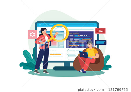 Developers Troubleshooting Issues With A Crashed Website Of The Company 121769733