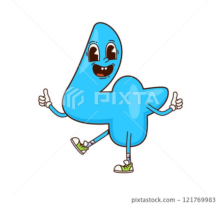 Groovy math number Four character with funny face and happy smile, vector retro cartoon. Groovy number 4 Four numeral with silly funky face and thumb up gesture for mathematics retro cartoon character Groovy math number Four character with funny face and happy smile, vector retro cartoon. Groovy number 4 Four numeral with silly funky face and thumb up gesture for mathematics retro cartoon character 121769983