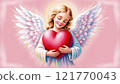 Angel holding a heart 121770043
