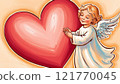 Angel touching the heart 121770045