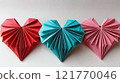 Heart made of origami 121770046