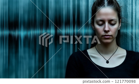 Sound wave, matter wave texture 121770098