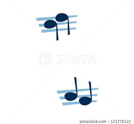 Classic music note font quotation marks symbol. Orchestra melody notes on lines latin alphabet typeset isolated vector punctuation sign, music record or sound symbol alphabet special mark 121770122