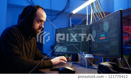 Hacker contracted by company in secret to do corporate espionage receiving access denied error message while trying to steal information on competitor products to gain marketplace advantage Hacker contracted by company in secret to do corporate espionage receiving access denied error message while trying to steal information on competitor products to gain marketplace advantage 121770422