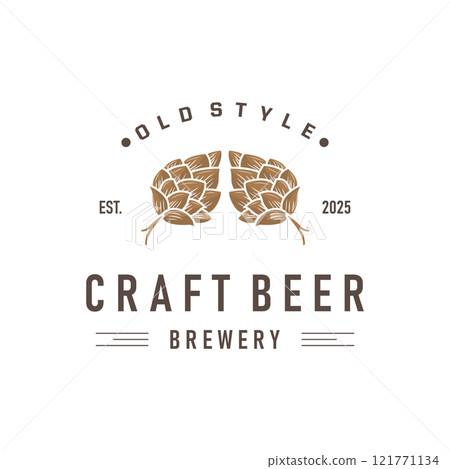 elegant concept brewery logo design collection of craft beer templates retro vintage badges brewery, whisky drink, bar, cafe, restaurant 121771134
