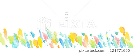 Watercolor painting. Simple frame of watercolor paint. Ink splashes. Abstract watercolor image. 121771690