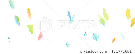 Watercolor painting. Simple frame of watercolor paint. Ink splashes. Abstract watercolor image. 121771691