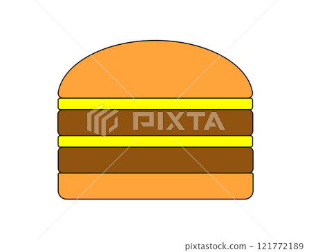 Double cheeseburger icon illustration Double cheeseburger icon illustration 121772189