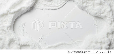 Foamy soap bubbles background with white frothy texture close-up soapy foam perfect for hygiene cleaning skincare theme 121772213
