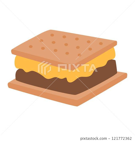 Flat design s'more illustration 121772362